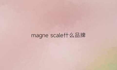 magnescale什么品牌(magnecure是什么牌子)
